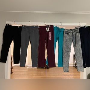 Casual work pants bundle-Pair of jeans-3 think workout tights-maternity skirt